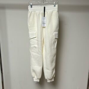 Varley samson relaxed fleece pant egret